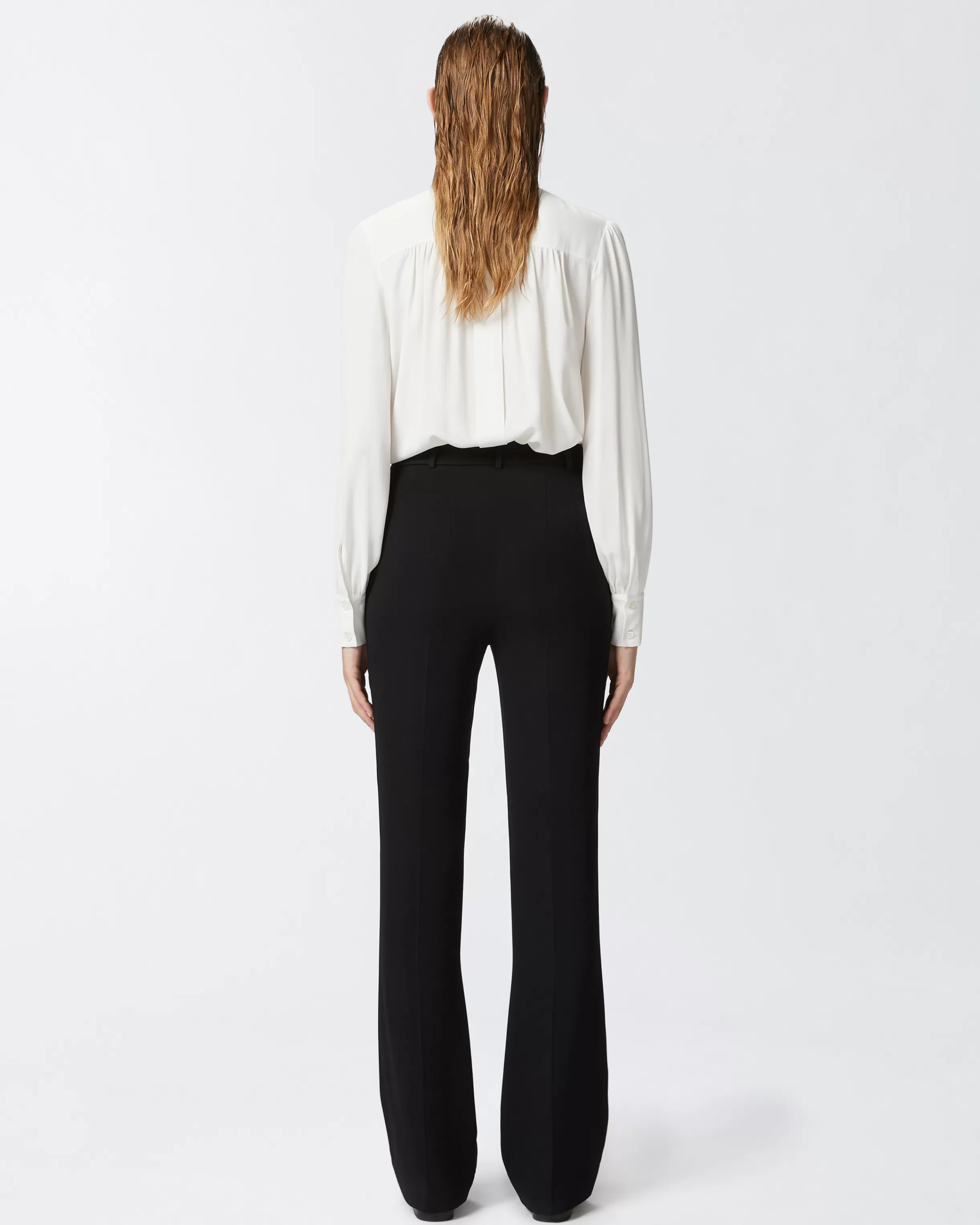flared_trousers_in_technical_cady_2.webp PINKO Flared trousers in technical cady