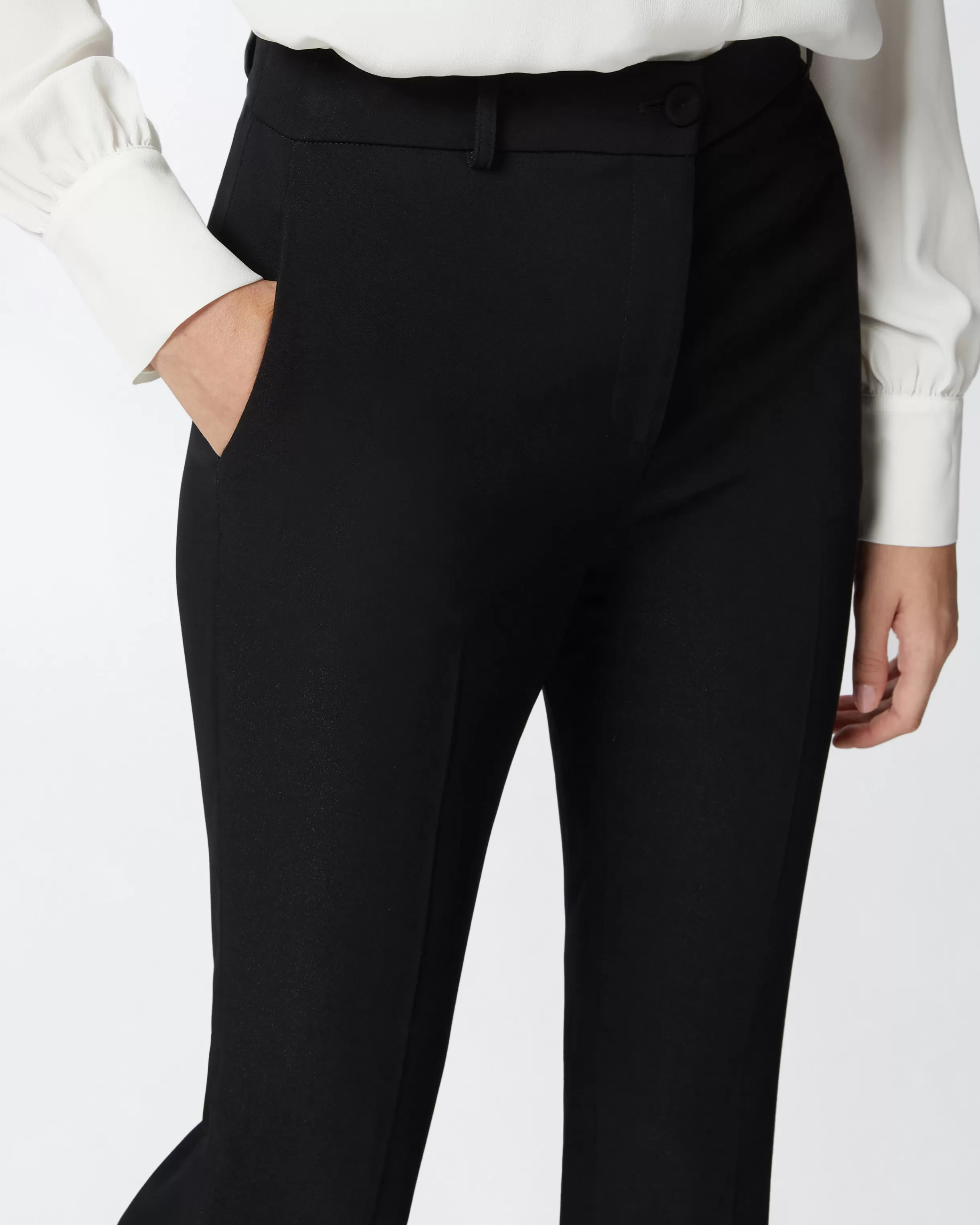 flared_trousers_in_technical_cady_3.webp PINKO Flared trousers in technical cady