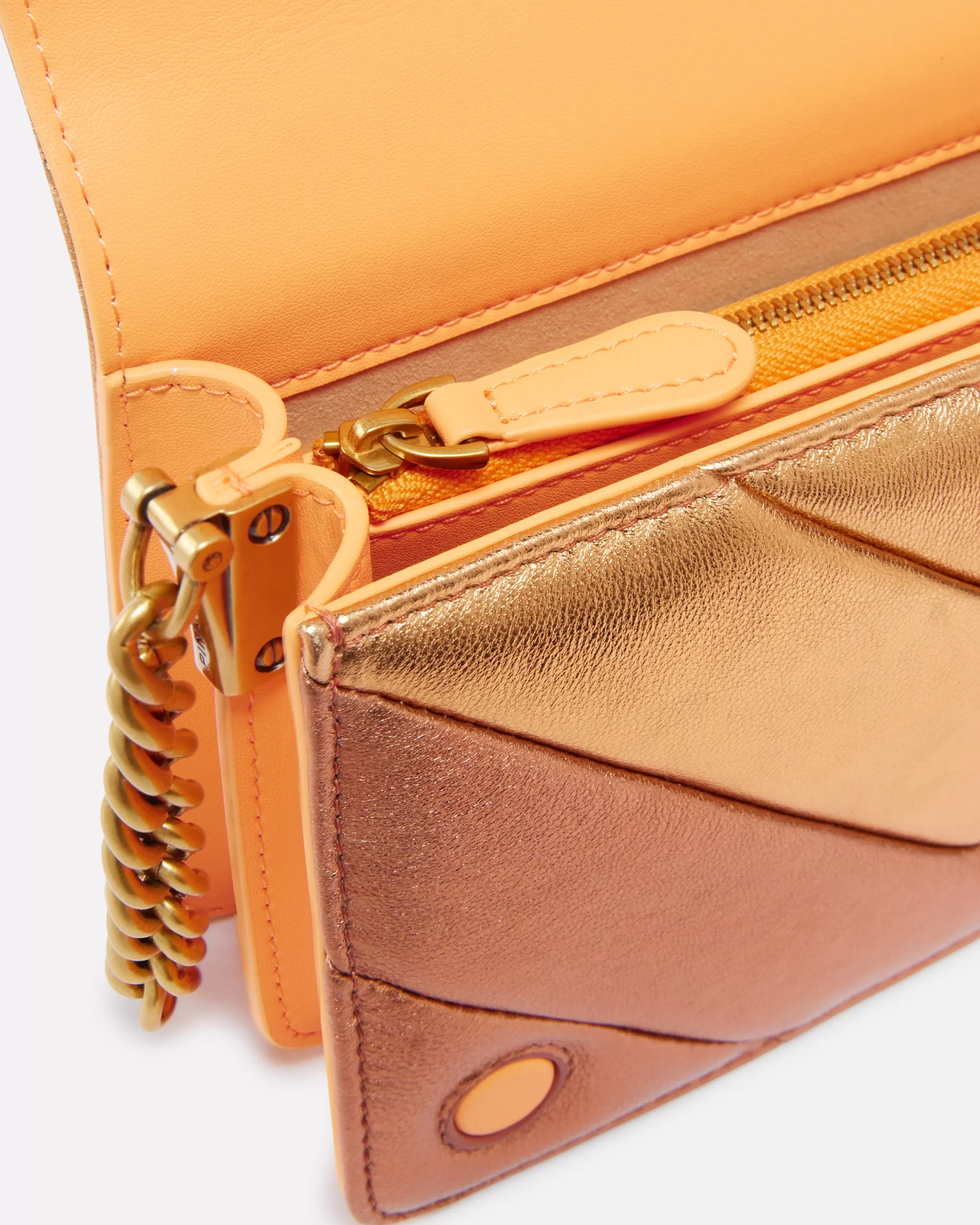 PINKO Love Bag Click mini quilted crossbody bag with metallic and fade effects