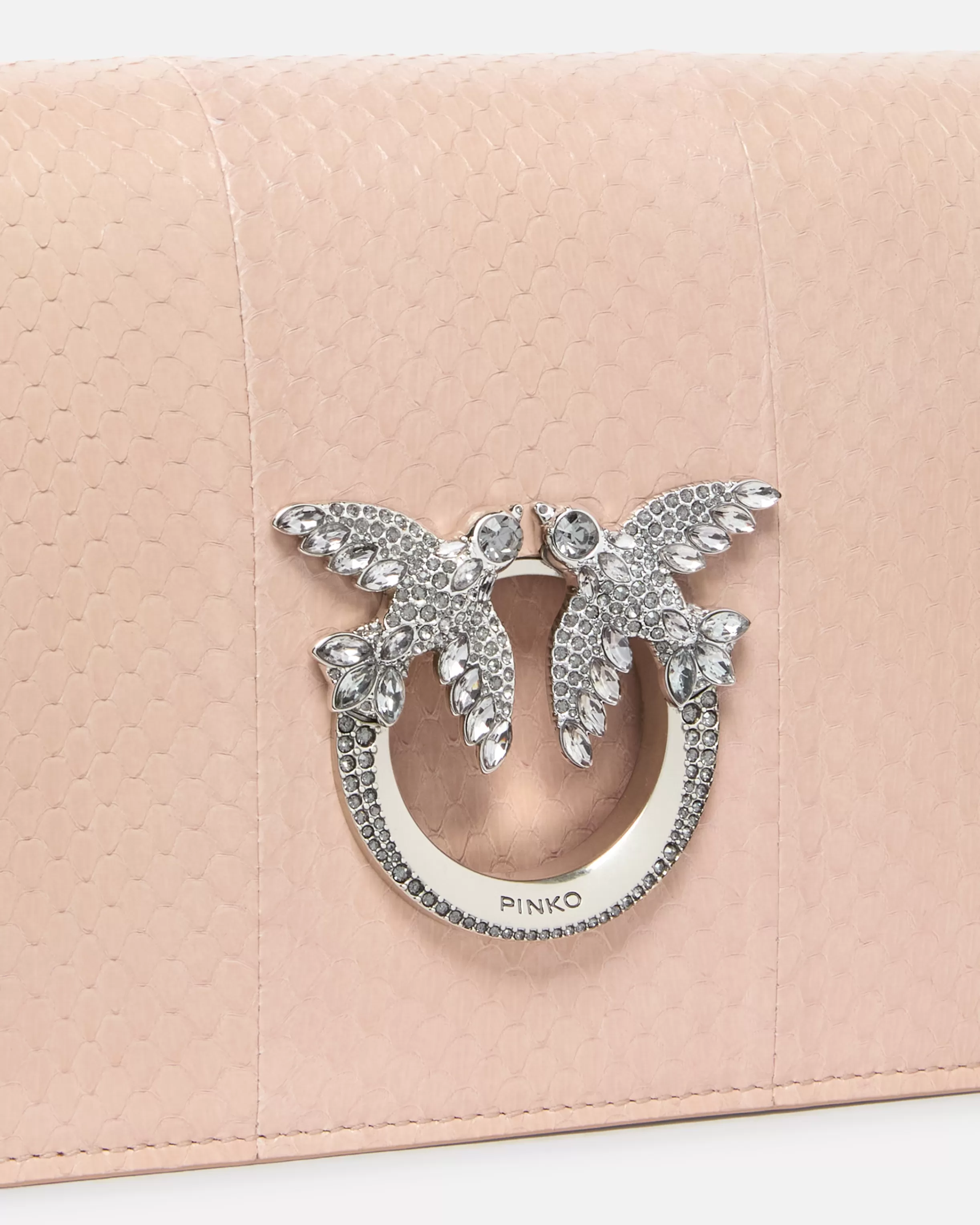PINKO Mini Love Bag crossbody bag in glossy reptile Galleria.