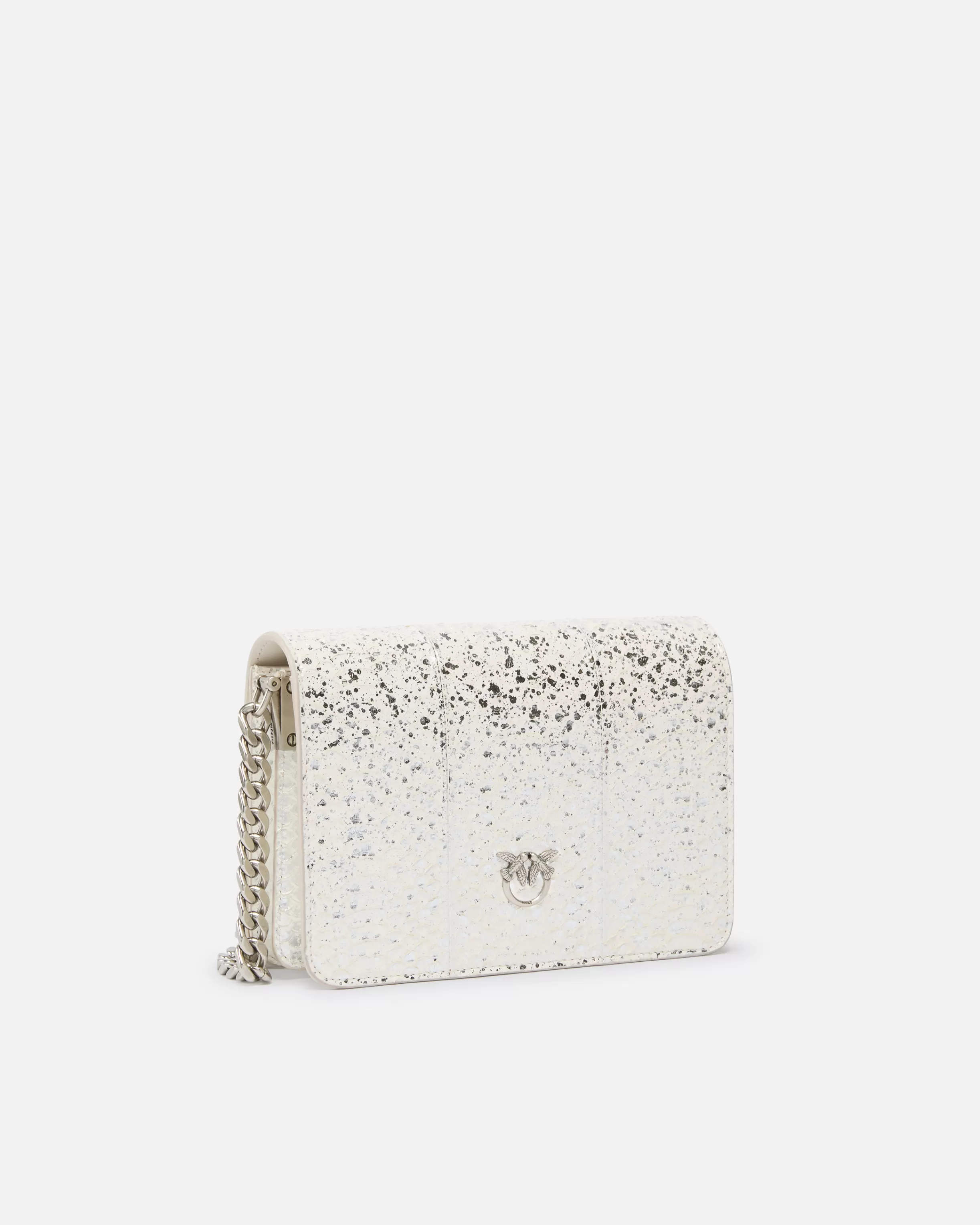 PINKO Mini Love Bag crossbody bag in laminated reptile Galleria.