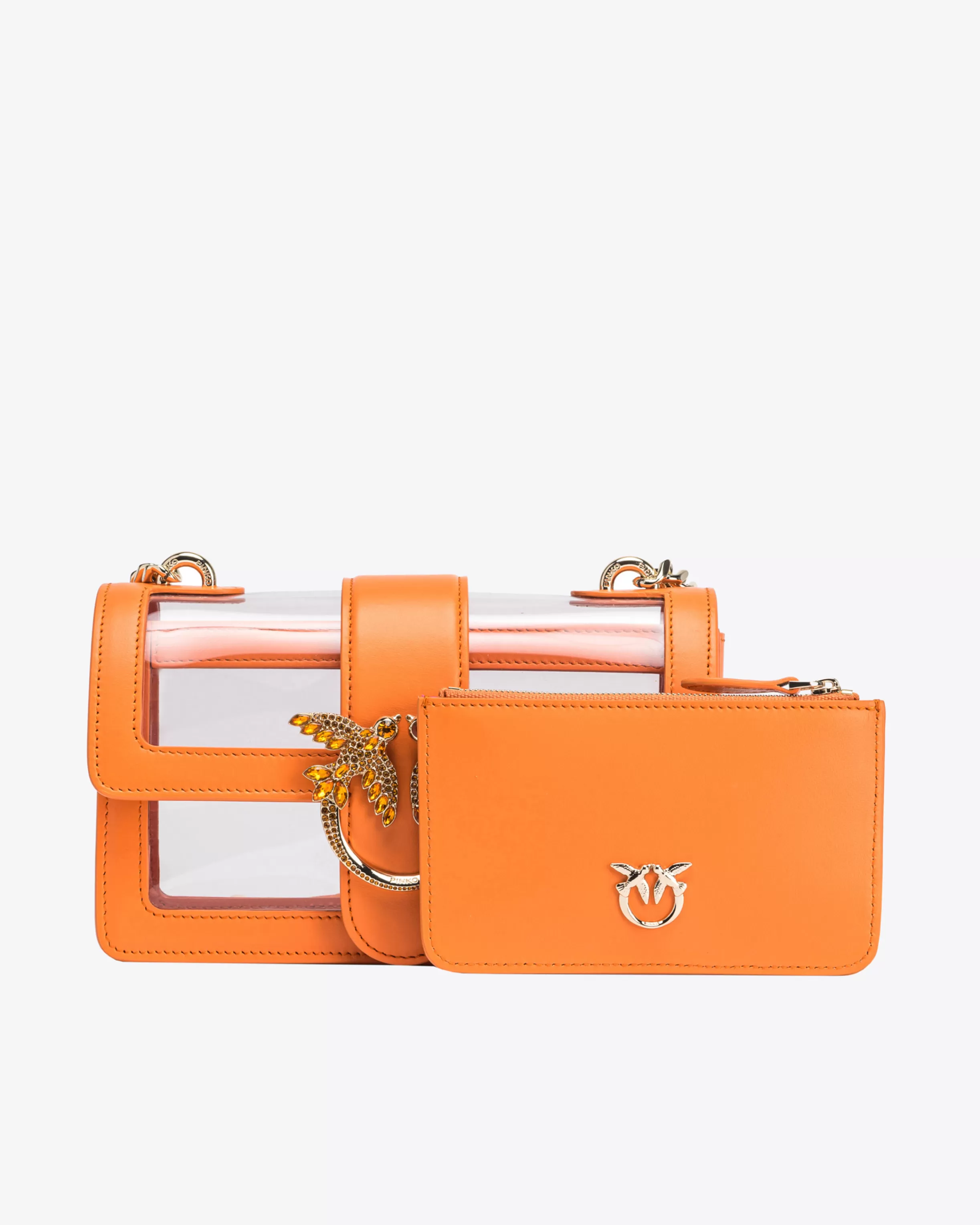PINKO Galleria Mini Love Bag One Light in transparent material