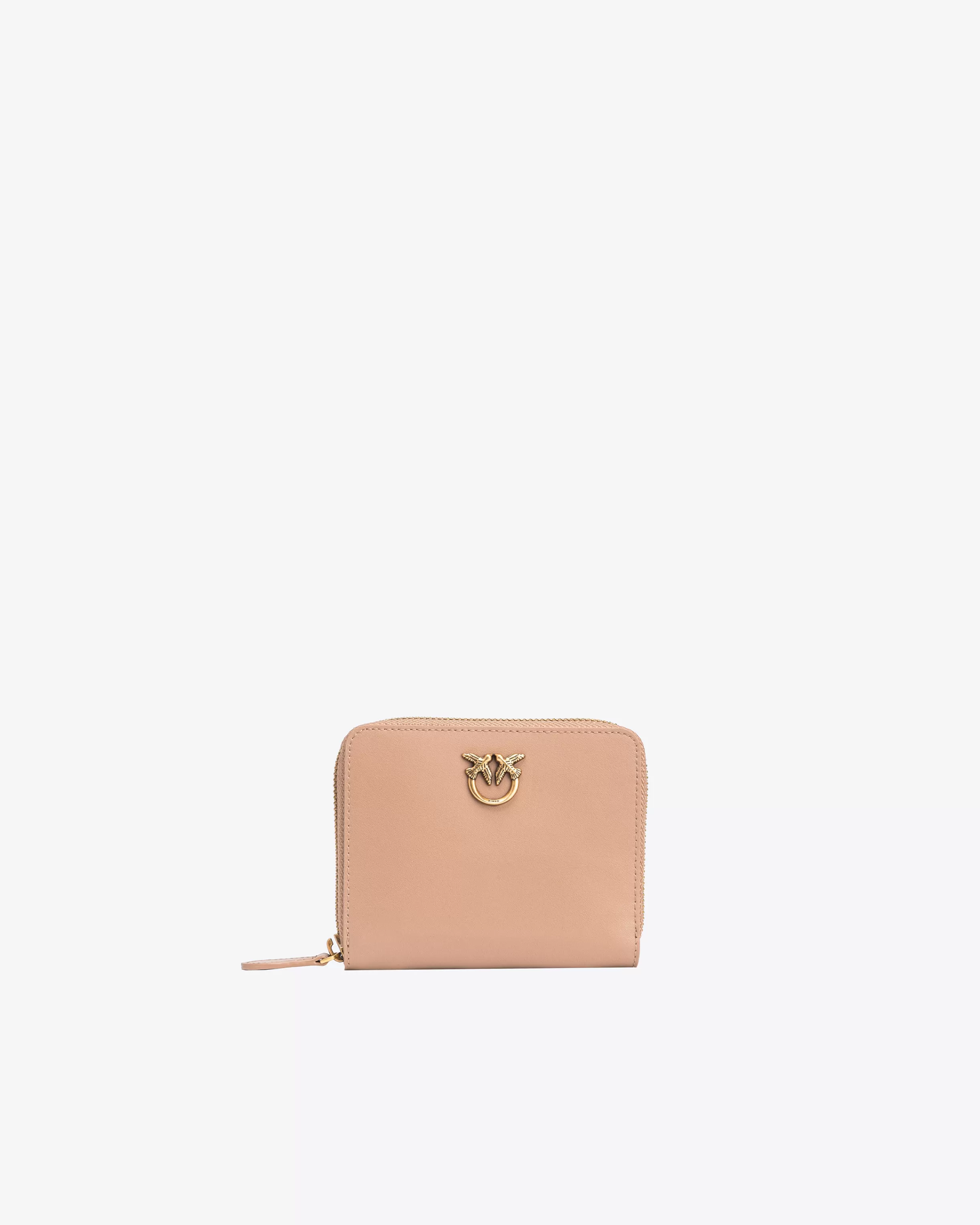 PINKO Square leather zip-around purse