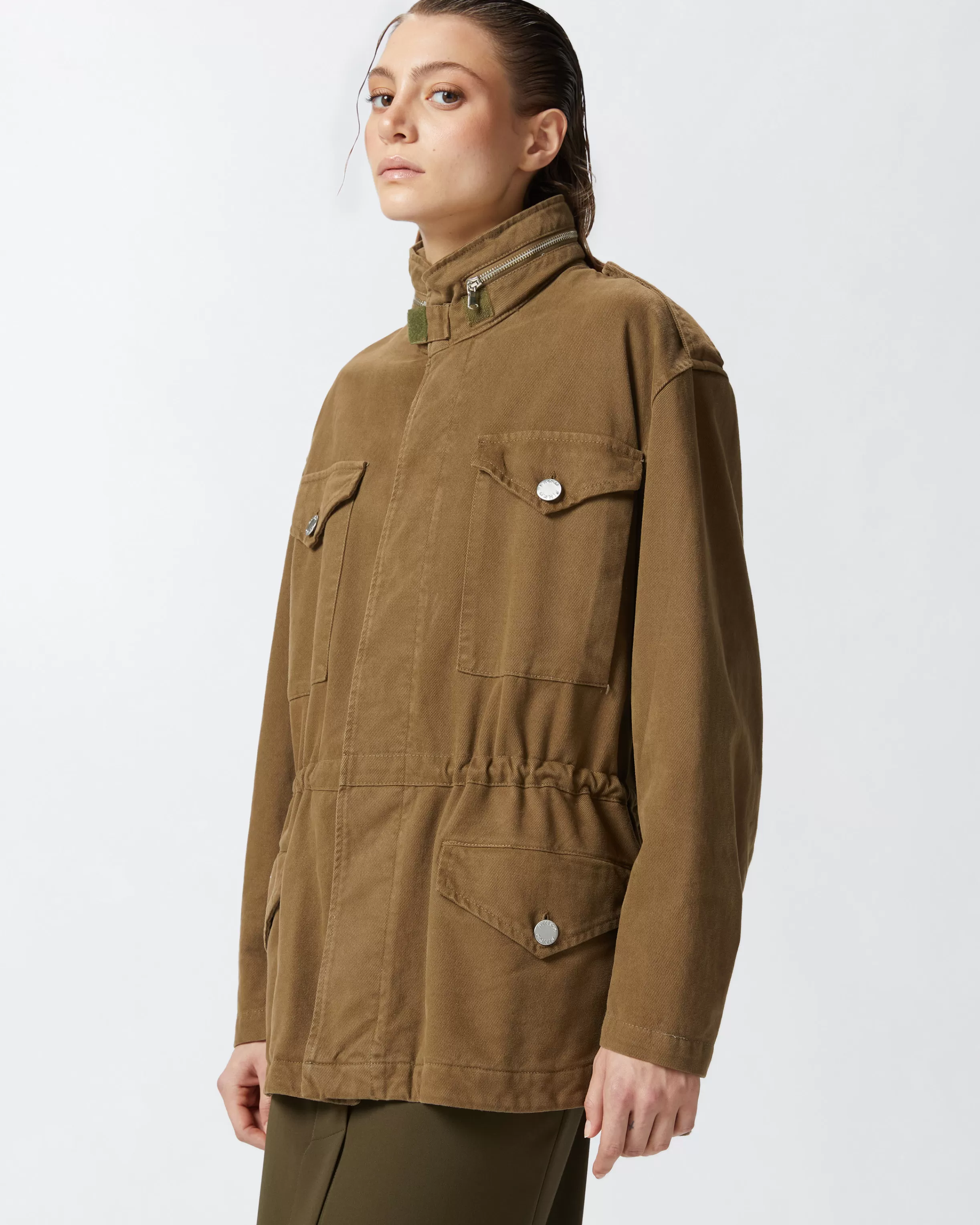 PINKO Utility-style cotton shacket
